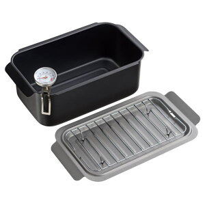 ポコフリット 角型揚げ鍋 IH対応 温度計・アミ付 RB-2701