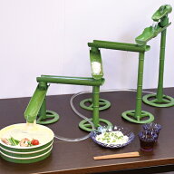 流しそうめん機 スライダー そうめん流し器 流しそうめん スライダー付き 素麺 電池式 夏休み 竹流麺 D-6…