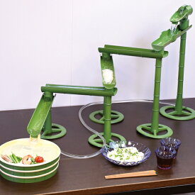 流しそうめん機 スライダー そうめん流し器 流しそうめん スライダー付き 素麺 電池式 夏休み 竹流麺 D-6794