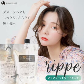 リッペ シャンプー・トリートメント 300ml 600ml 2L シャンプー・トリートメントセット まとまり 潤い ハリ ツヤ コシ スタイリング ダメージヘア 修復 プロのケア 輝く髪 髪の毛 トリートメント効果 集中ケア サロン品質 ヘアマスク