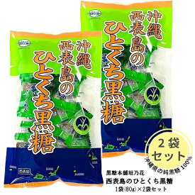 1,000円ポッキリ 沖縄 西表島 ひとくち黒糖 80g 2袋セット 純黒糖 さとうきび 100% 個包装 黒糖本舗 垣乃花 まろやか あっさり おでかけ 携帯 黒糖 ミネラル 熱中症 暑さ対策 買い回り まとめ買い 1000円ポッキリ 送料無料