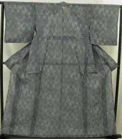 【中古】中古美品 夏物 単衣 紗生紬着物(正絹)