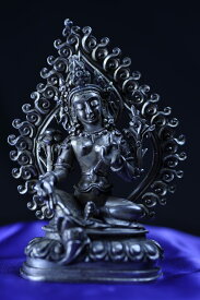 観音菩薩 銀製 彫金仕上げ 一点もの