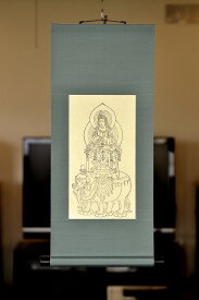 手摺り木版画 普賢菩薩 タペストリー