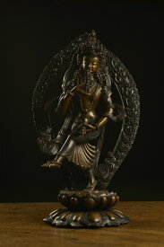 普賢菩薩 銅造彫金仕上げ