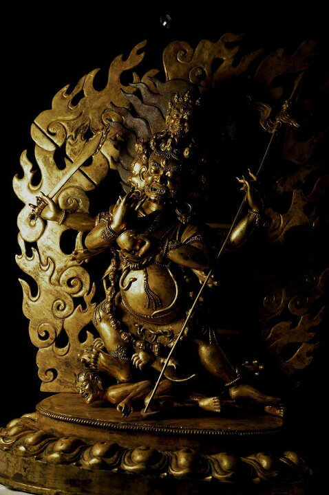 楽天市場】大黒天（マハカーラ） 銅造鍍金彫金仕上げ : 仏像仏画 