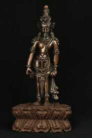 観音菩薩 銅造彫金仕上げ