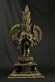 千手観音　銅造　彫金仕上げ一点もの