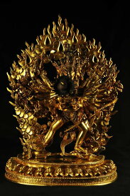 カーラチャクラ 銅造鍍金彫金仕上げ