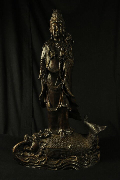 楽天市場】魚籃観音 黄銅製（特大） : 仏像仏画チベット美術卸の天竺堂