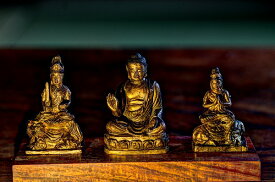 釈迦三尊 金銅仏仕上げ