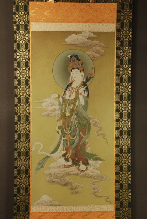 楽天市場】観音菩薩 仏画掛け軸（半切サイズ） : 仏像仏画チベット美術 
