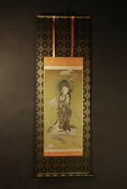 観音菩薩 仏画掛け軸（半切サイズ）