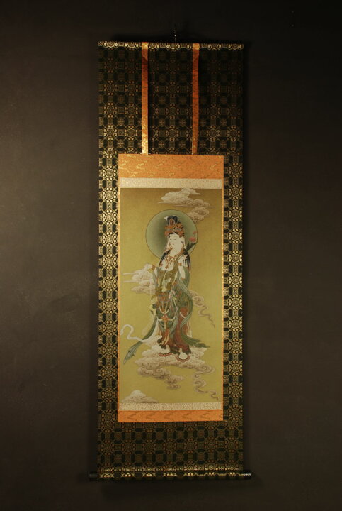 楽天市場】観音菩薩 仏画掛け軸（半切サイズ） : 仏像仏画チベット美術 