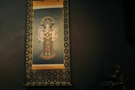 千手観音 仏画掛け軸（半切サイズ）