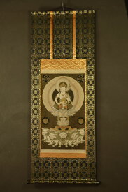 文殊菩薩 仏画掛け軸（半切サイズ）