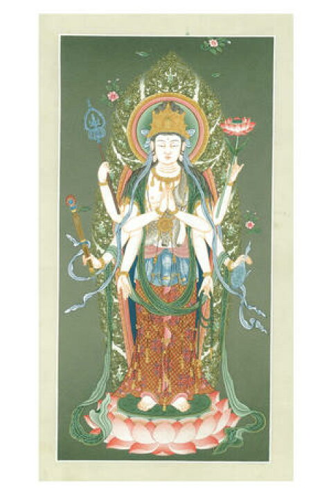 楽天市場】肉筆仏画 観音菩薩 : 仏像仏画チベット美術卸の天竺堂