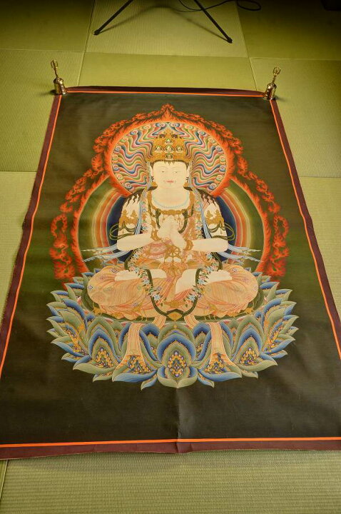 楽天市場】肉筆仏画 大日如来（特大寸）一点もの : 仏像仏画チベット  