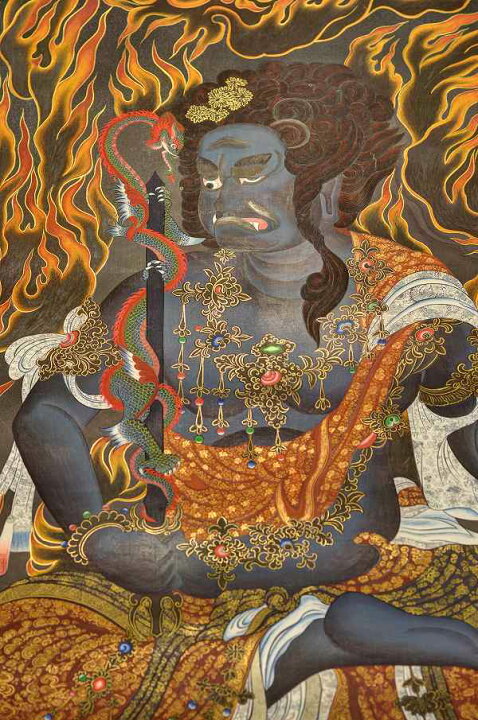 楽天市場】肉筆仏画 不動明王（特大寸）一点もの : 仏像仏画チベット 