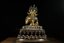 普賢菩薩 銅造鍍金銀象嵌仕上げ