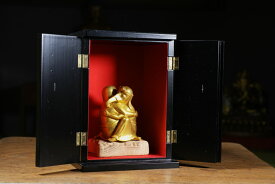 聖天（歓喜天）銅造金色仕上げ厨子付