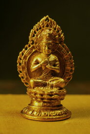 極小仏像 大日如来 純金調仕上げ
