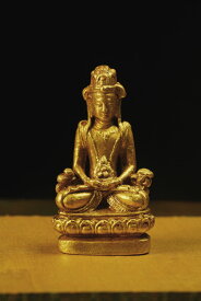 極小仏像 虚空蔵菩薩 純金調仕上げ