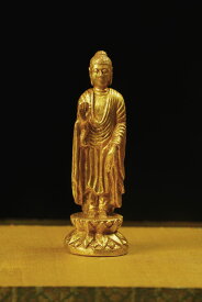 極小仏像 阿弥陀如来 純金調仕上げ