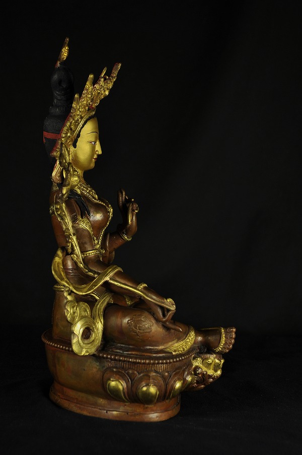 多羅観音 銅造鍍金 | 仏像仏画チベット美術卸の天竺堂