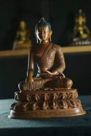 釈迦如来 銅造彫金仕上げ