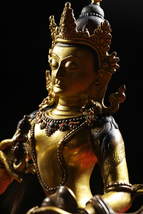 楽天市場】普賢菩薩 銅造鍍金彫金仕上げ : 仏像仏画チベット美術卸の天竺堂