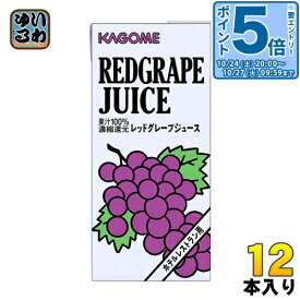 〔エントリーでポイント5倍！〕 カゴメ レッドグレープジュース ホテルレストラン用 1L 紙パック 12本 (6本入×2 まとめ買い) 〔果汁飲料〕