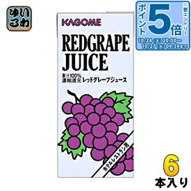 〔エントリーでポイント5倍！〕 カゴメ レッドグレープジュース ホテルレストラン用 1L 紙パック 6本入 〔果汁飲料〕