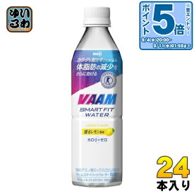 〔エントリーでポイント10倍！〕 明治 VAAM ヴァーム スマートフィットウォーター 香るレモン風味 500ml ペットボトル 24本入 スポーツドリンク 熱中症対策 特定保健用食品