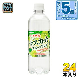 〔エントリーでポイント10倍！〕 サンガリア 伊賀の天然水 マスカットスパークリング 500ml ペットボトル 24本入