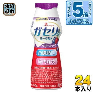 〔エントリーでポイント5倍!〕 雪印メグミルク 恵megumi ガセリ菌SP株ヨーグルト ベリーミックス ドリンクタイプ 100g プラスチックボトル 24本 (12本入×2 まとめ買い) 発酵乳 機能性表示食品