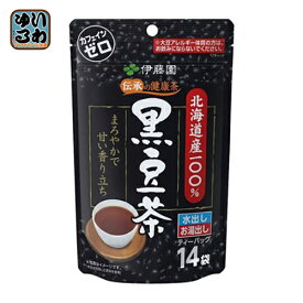 伊藤園 伝承の健康茶 北海道産100%黒豆茶ティーバッグ 14袋×10入〔お茶〕