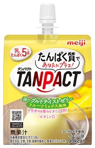 明治 タンパクト TANPACT ヨーグルトテイストゼリー フルーツミックス風味 180g パウチ 72個 (36個入×2 まとめ買い)