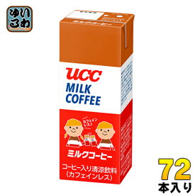 UCC ミルクコーヒー 200ml 紙パック 72本 (24本入×3 まとめ買い) 〔コーヒー〕
