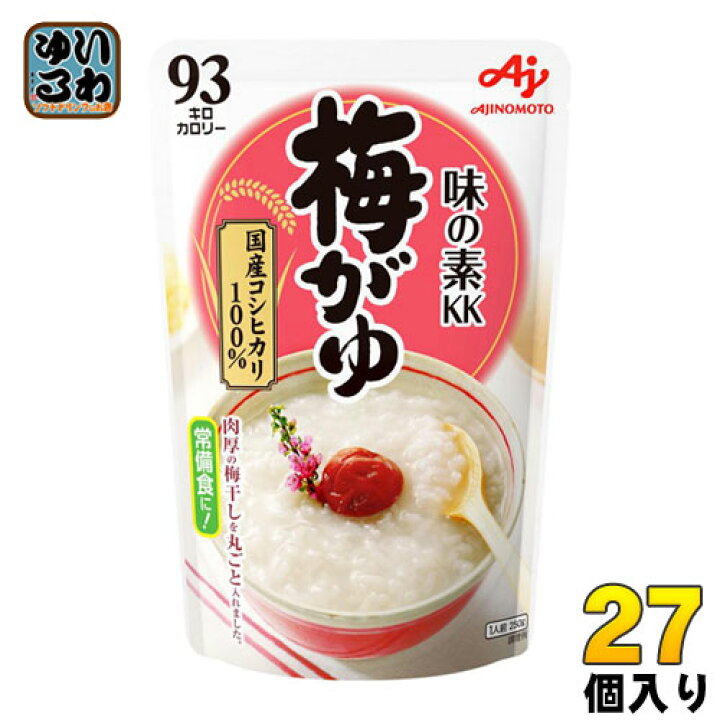楽天市場 味の素kk おかゆ 梅がゆ 250g 27個入 粥 レトルト インスタント 離乳食 非常食 買い置き ストック いわゆるソフトドリンクのお店