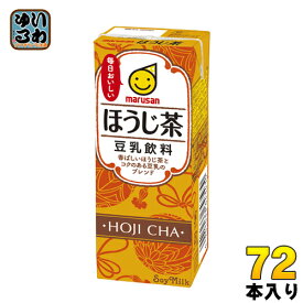 マルサンアイ 豆乳飲料 ほうじ茶 200ml 紙パック 72本 (24本入×3 まとめ買い)〔豆乳飲料 ほうじ茶 soya milk ソイミルク〕