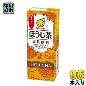 マルサンアイ 豆乳飲料 ほうじ茶 200ml 紙パック 96本 (24本入×4 まとめ買い)〔豆乳飲料 ほうじ茶 soya milk ソイミルク〕
