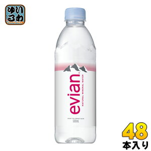 GrA 500ml ybg{g 48{ (24{×2 ܂Ƃߔ) i` ~lEH[^[ d tXY evian ɓ KAi