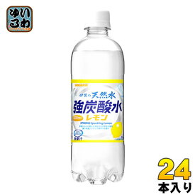 サンガリア 伊賀の天然水 強炭酸水 レモン 500ml ペットボトル 24本入