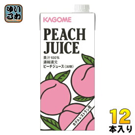 カゴメ ピーチジュース ホテルレストラン用 1L 紙パック 12本 (6本入×2 まとめ買い) 〔果汁飲料〕