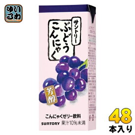 雪印メグミルク サントリー ぶどうこんにゃく 250ml 紙パック 48本 (24本入×2 まとめ買い)