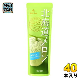 ゴールドパック 北海道メロン 80g パウチ 40本 (20本入×2 まとめ買い) 果汁飲料 冷凍可能