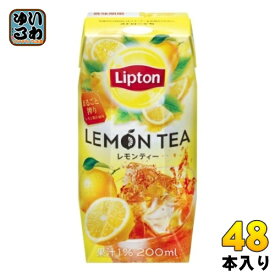 森永乳業 リプトン レモンティー 200ml 紙パック 48本 (24本入×2 まとめ買い)