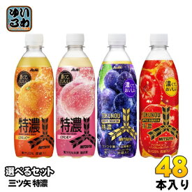 アサヒ 三ツ矢 特濃 500ml ペットボトル 選べる 48本 (24本×2) 炭酸飲料 タンサン ミツヤ オレンジスカッシュ ピーチスカッシュ グレープスカッシュ アップルスカッシュ