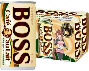 【処分理由:在庫処分のため】【処分:賞味期限(2026/05/31)】サントリー BOSS ボス カフェオレ ウマ娘デザイン 185g 6缶パック×5 (合計30本) 缶コーヒー コーヒー飲料 期間限定〔訳あり 今だけ B級